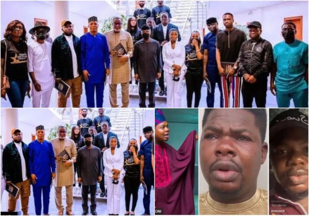 Nigerians react as Comedian Mr Macaroni turn down courtesy call from Vice president Osinbajo for skit makers