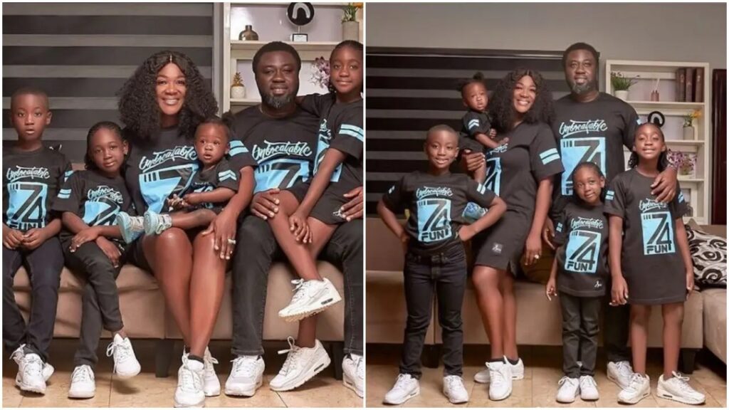 Actress Mercy Johnson's husband reacts after detecting that his wife is expecting twin boys.