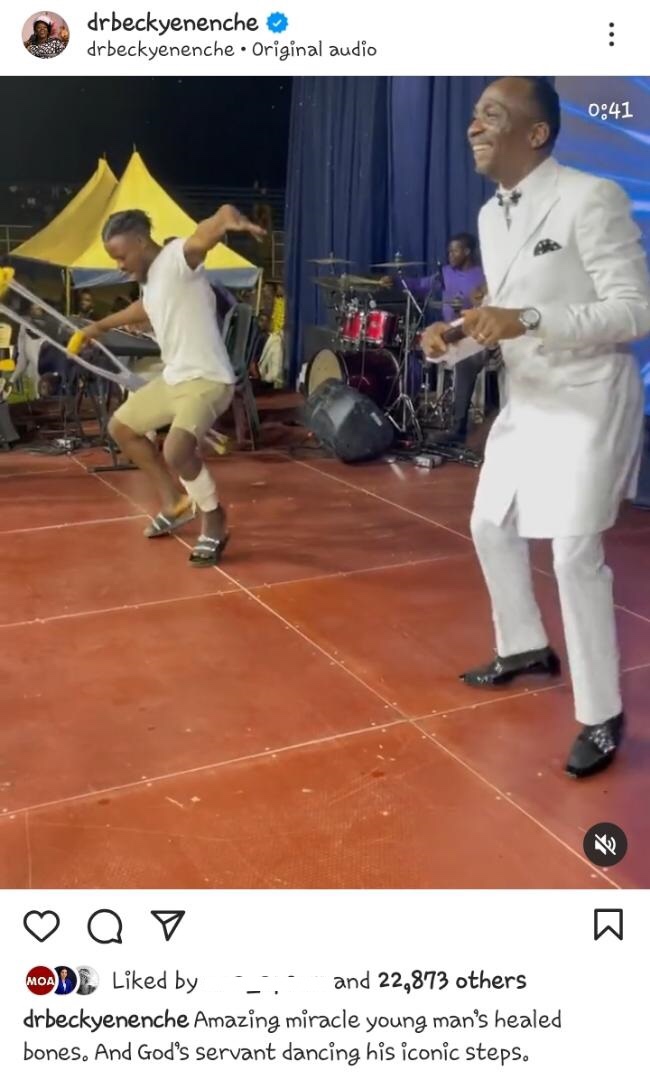 ‘Miracle or Magic’ Actress, Etinosa reacts to video of alleged healed man with broken bones dancing legwork in church