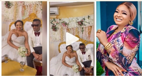 ‘You too don marry’ Nigerian react to the wedding ceremony of Actress Funmi Awelewa (video)