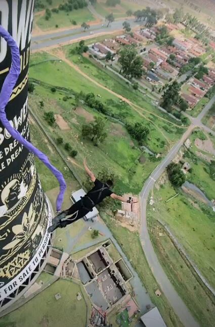 ‘Cross love rough play alot’ Fans react to Cross’ bungee jump in South Africa (Video)