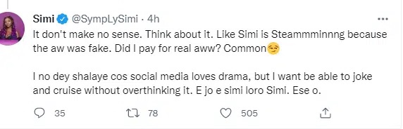 Simi react after being mocked for her reaction to an air host, who ‘faked awwned’ her daughter