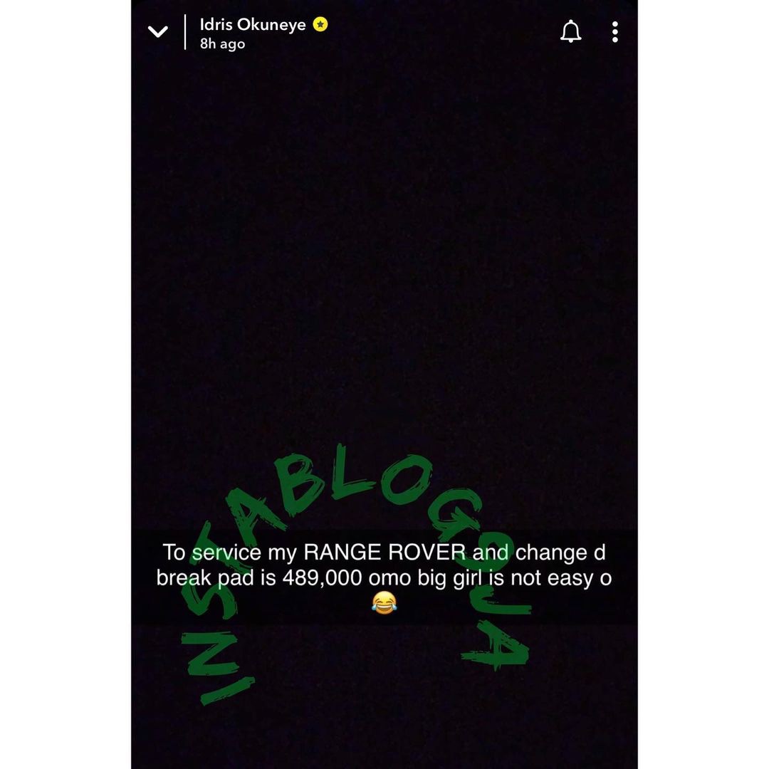 Bobrisky reveal his conversation with car dealer who demanded N489k to replace his brake pads.