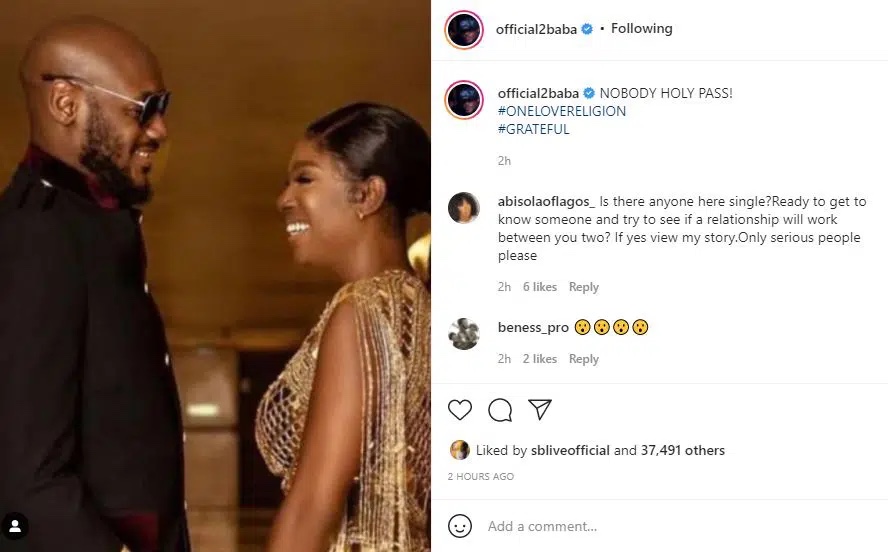 Tuface Idibia Reacts To His Wife, Apology To Him For Calling Him Out And ‘Disrespecting’ His Entire Family