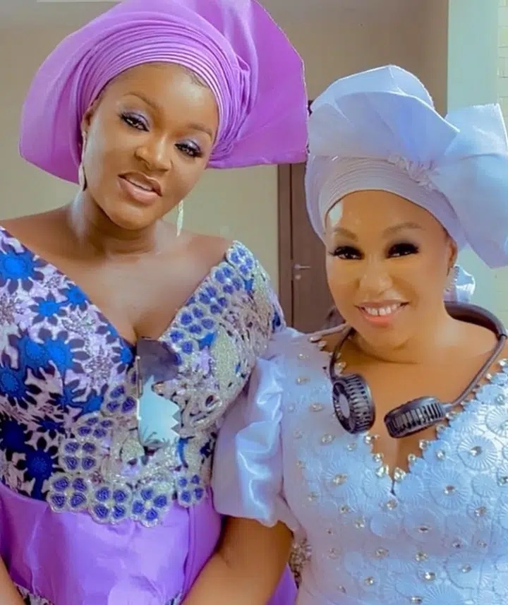 Is she pregnant? - Rita Dominic's glowing appearance at her mother-in-law's funeral has wowed fans (Photos)