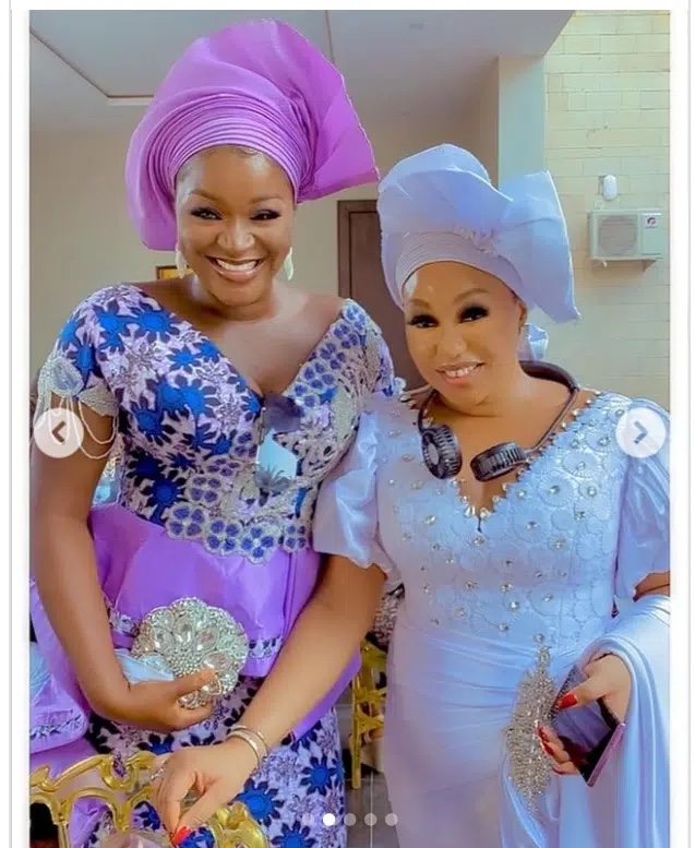 Is she pregnant? - Rita Dominic's glowing appearance at her mother-in-law's funeral has wowed fans (Photos)