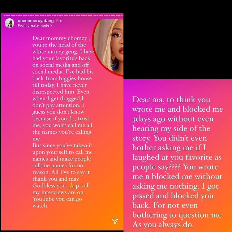 Queen reacted after WhiteMoney's fan, accused her of being a dishonest friend.