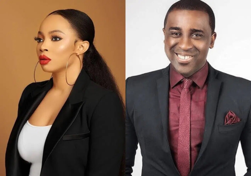 TV host, Frank Edoho reacts as people insult Toke Makinwa for being a host in GUS