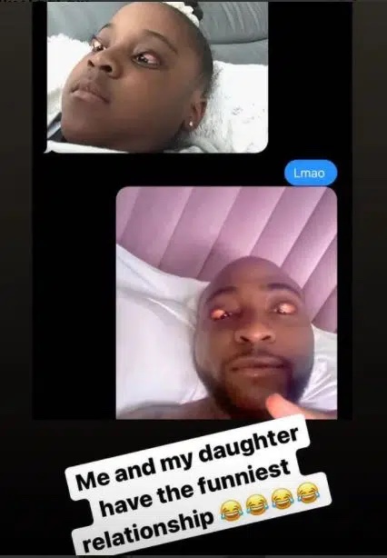 ‘Davido is actually a great father’ Fans React as Davido shares a funny, weird moment with his daughter Hailey