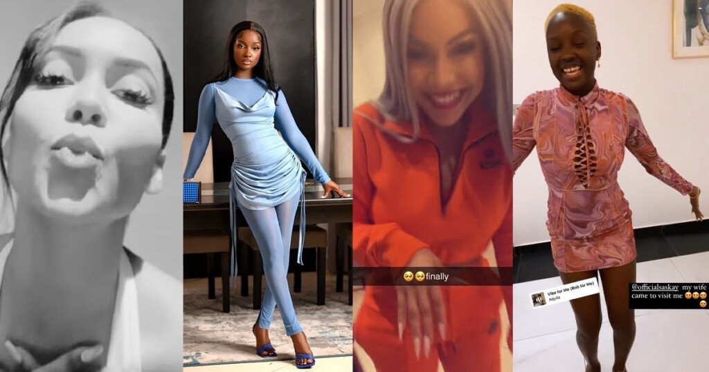 BBNaija Saskay visits Maria with a bottle of wine at her new home amidst rumors (Video)