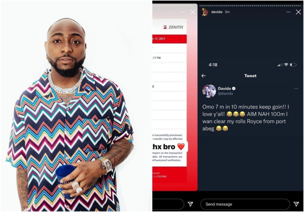 “This is by force payback” Reactions as Davido begs for 100 million for his 29th birthday