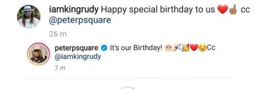 ‘Happy special birthday to us’ PSquare celebrate first birthday together after their reconciliation