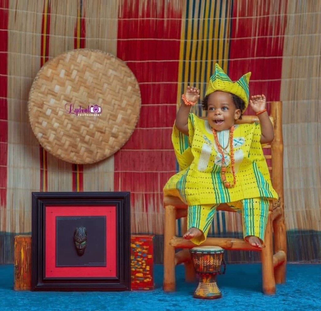 Ooni’s wife Olori Naomi shares cute photos of her son as he clocks one