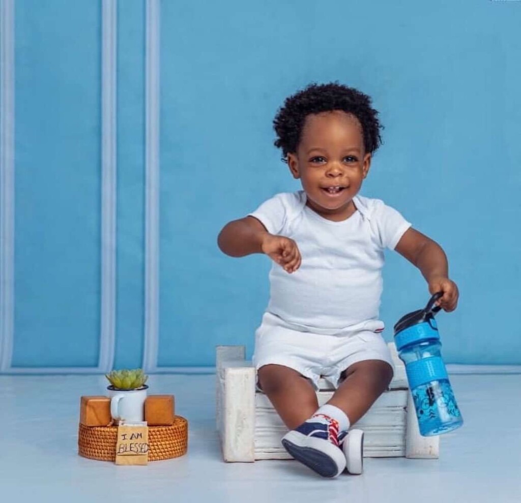 Ooni’s wife Olori Naomi shares cute photos of her son as he clocks one