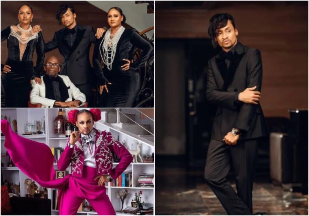 ‘Family will surely humble you’ Denrele Edun sparks reactions after ditching his characteristic style for his family portrait