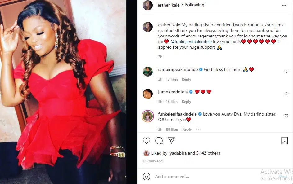 ‘Thank you for loving me the way you do’ Esther Kalejaiye showers praises on Funke Akindele