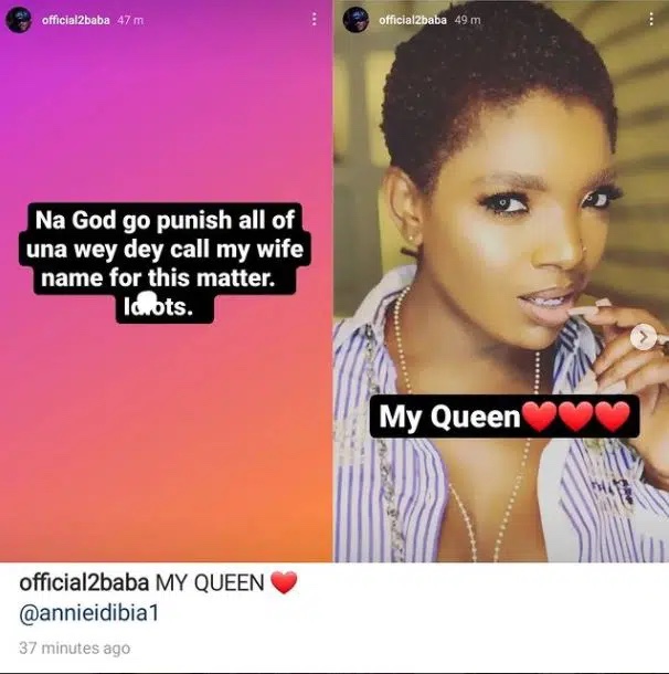 Nigerian Singer Tuface rain curses on those blaming his wife, Annie Idibia of using fake page to troll Pero Adeniyi’s son