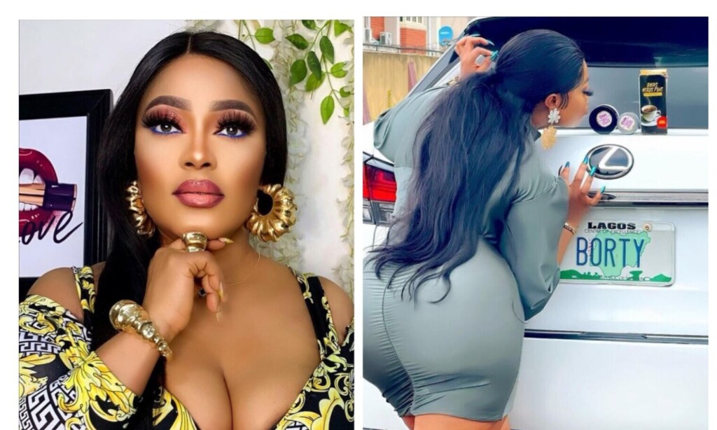 Actress, Biodun Okeowo Flaunt Her Beautiful Car With Personalized License Plate Number (Photos)