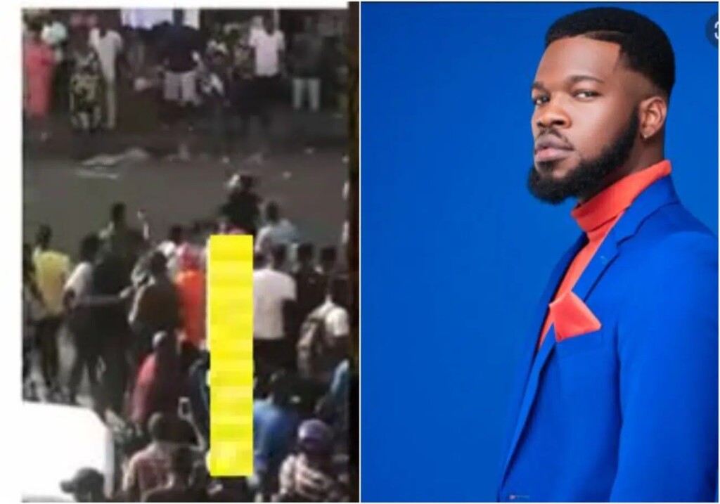 Comedian Broda Shaggi flees for his life as massive crowd surroundshim in Sierra Leone