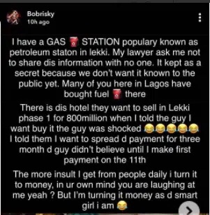 ‘Continue insulting me while I convert it to money’ Bobrisky boast about buying a hotel worth N800million