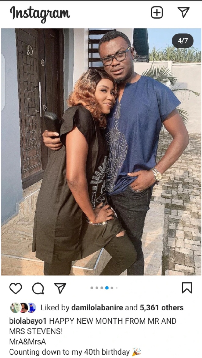 Actress, Biola Adebayo Shares Beautiful Pictures With Her Husband (Photos)