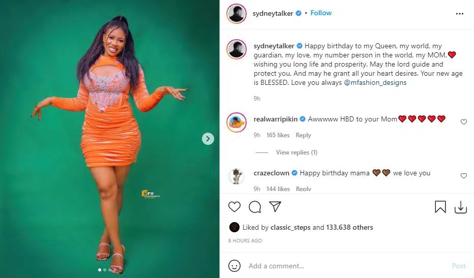 ‘Too young to be his mum’ Comedian Sydney Talker elicits reactions with gorgeous photos of his mother as she celebrate her birthday