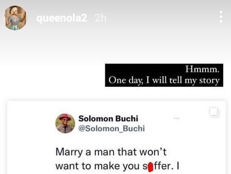 “One day I will tell my own story” – Alaafin of Oyo’s ex-wife, Queen Ola says as she reacts to post about men who glorify hardship