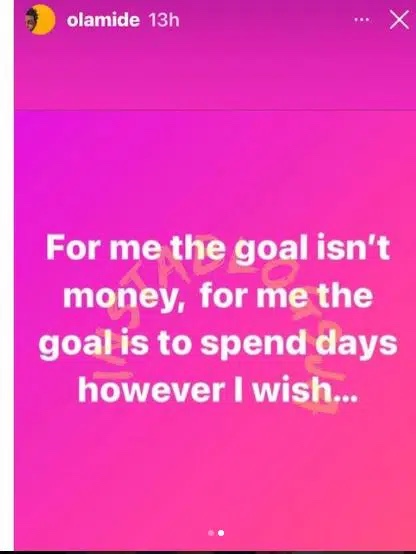 ‘Don’t listen to him, he has made money already’ Reactions as Rapper Olamide claims that money isn’t his main goals