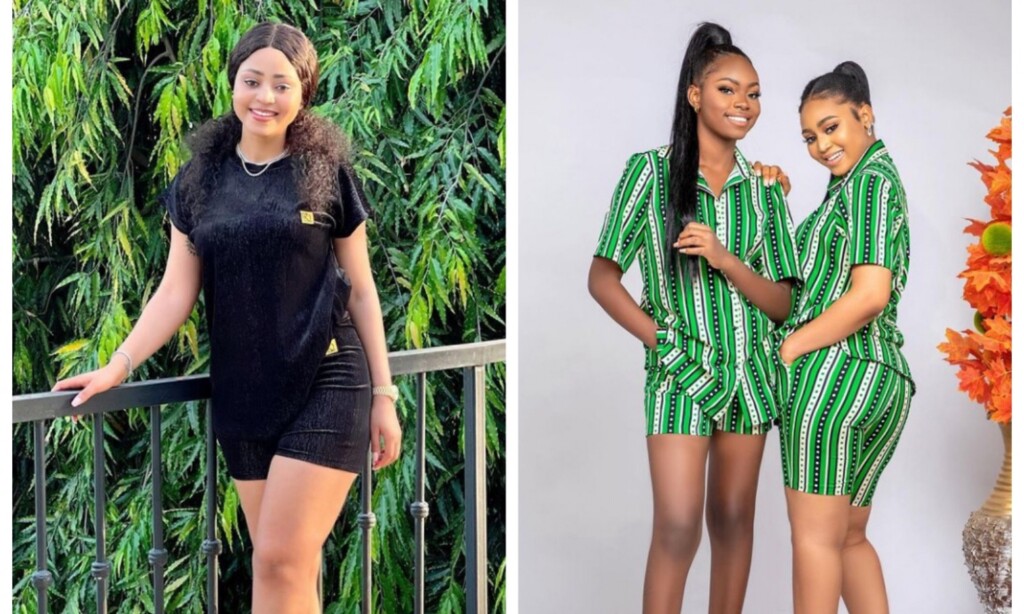 Regina Daniels look Stunning In Matching Outfit With Her Sister, Destiny, Claim They Slay Together (Photo)