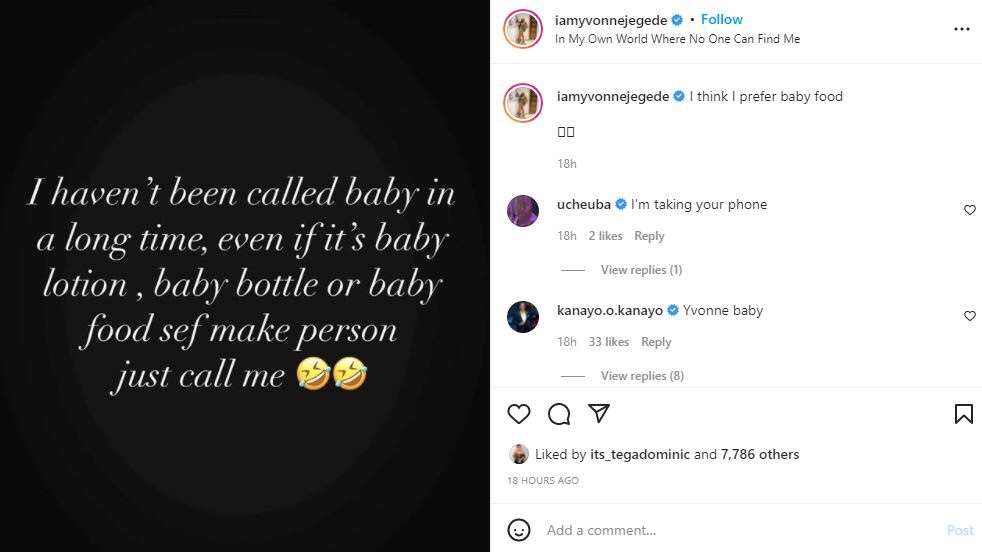 “I haven’t been called baby in a long time” — Actress, Yvonne Jegede cried Out