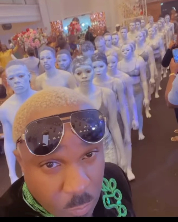 Socialite Pretty Mike Attend An Event In Lagos With His “Spiritual Entourage” (Video/Photos)