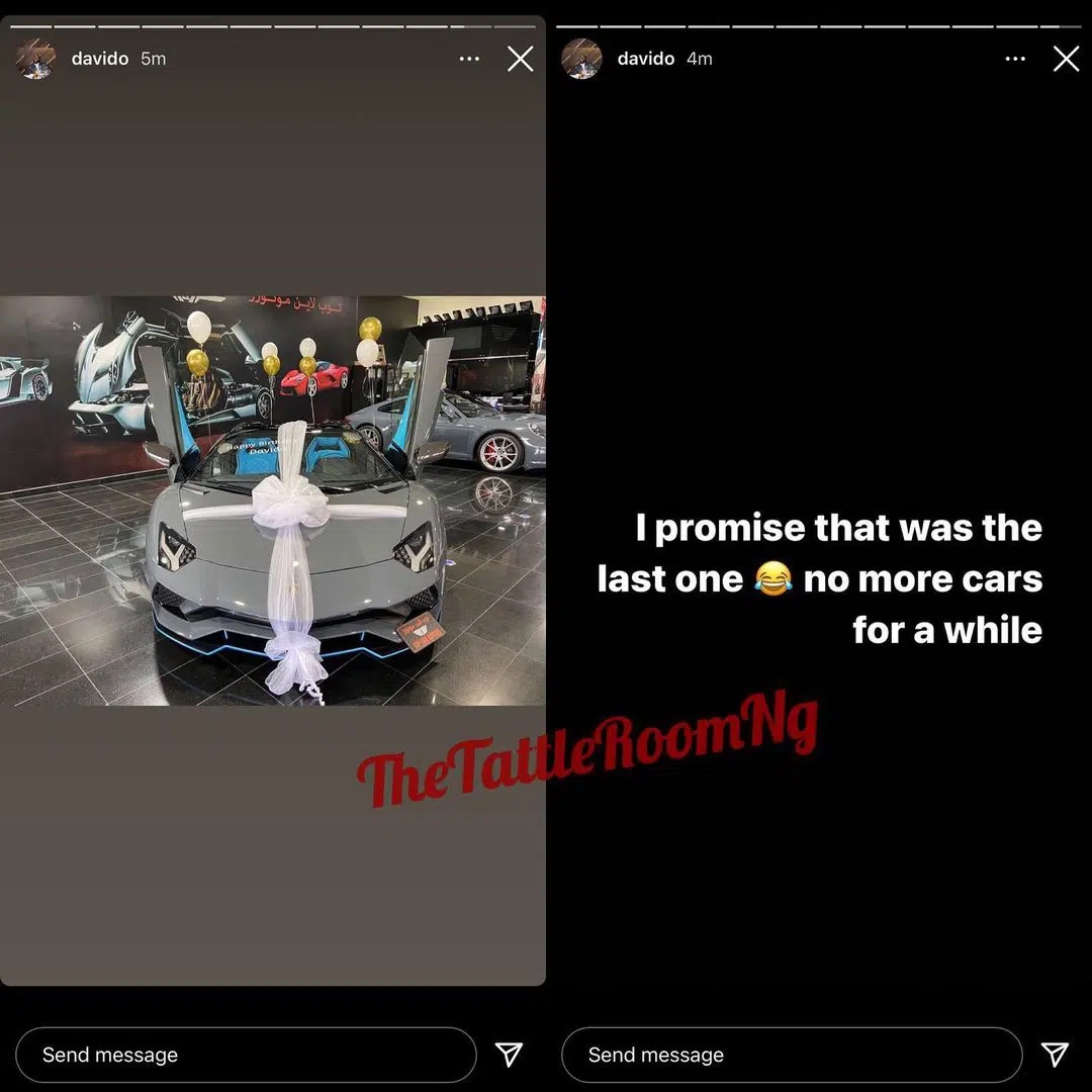 “save for rainy days” – Reactions as Davido adds the latest car to his garage (photos)