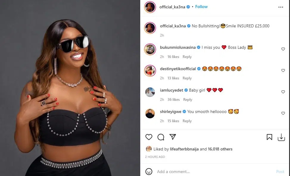 “If clout was a person’ BBNaija’s Ka3na criticized after revealing she spent N13 million on her teeth