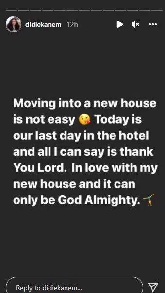 ‘It ended in praise’ – Actress Didi Ekanem to celebrate Christmas in a new home, days after fire destroyed her house