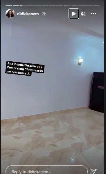 ‘It ended in praise’ – Actress Didi Ekanem to celebrate Christmas in a new home, days after fire destroyed her house