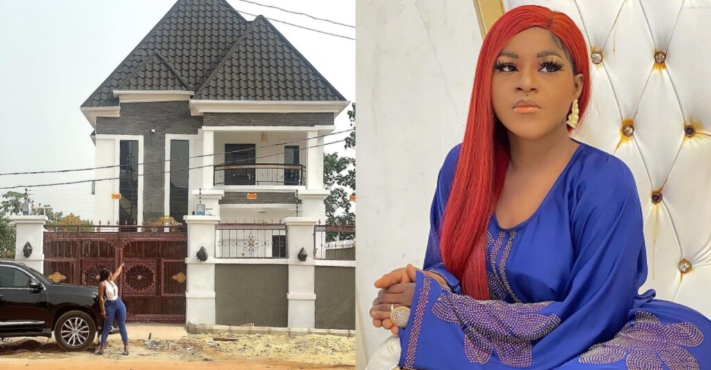 “I can’t keep calm” Actress Destiny Etiko show off her new mansion (video)