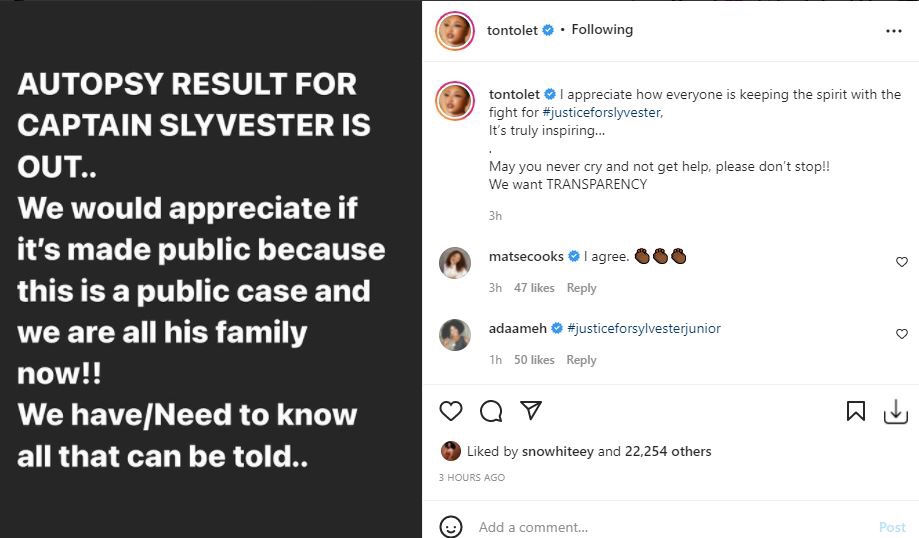 ‘Make Sylvester Oromoni’s autopsy result public’ Actress Tonto Dikeh reveal