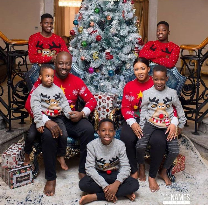 Toyin Abraham, Tonto Dikeh, other celebrities shower fans with lovely Christmas family photos