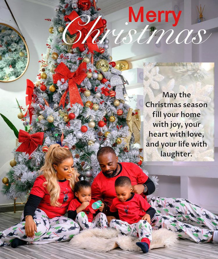 Toyin Abraham, Tonto Dikeh, other celebrities shower fans with lovely Christmas family photos