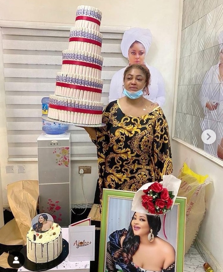 Yoruba Actress, OmoBorty Get Emotional As She Receives “Money Cake” Gift On Her 42nd Birthday (Video)