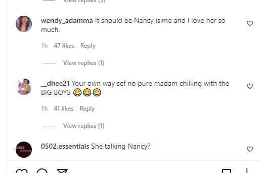 ‘It’s Nancy Isimie’ BBNaija’s Beatrice leaves fans in guess over a particular actress who is faithful to her man