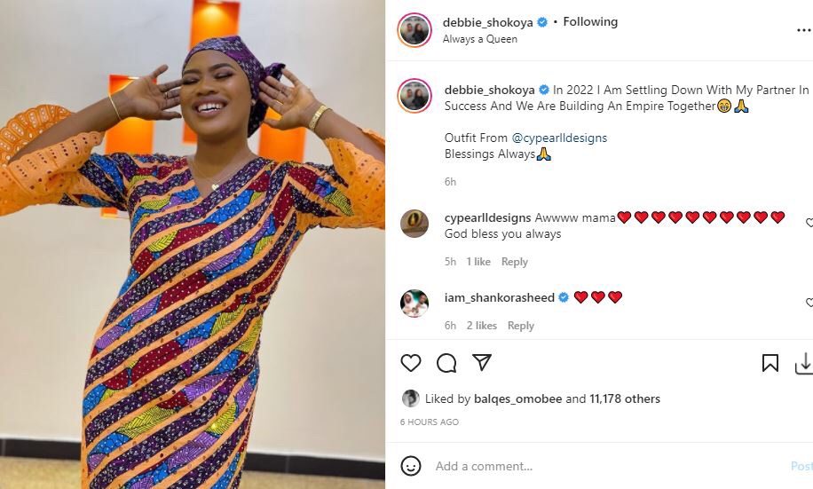 Actress Debbie Shokoya hints at when she’s getting married to her lover