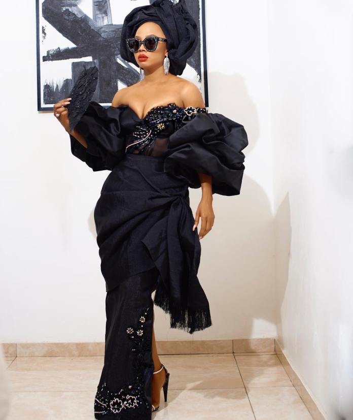 Actress Toyin Abraham, Toke Makinwa, others show us reasons to rock a black wedding gown