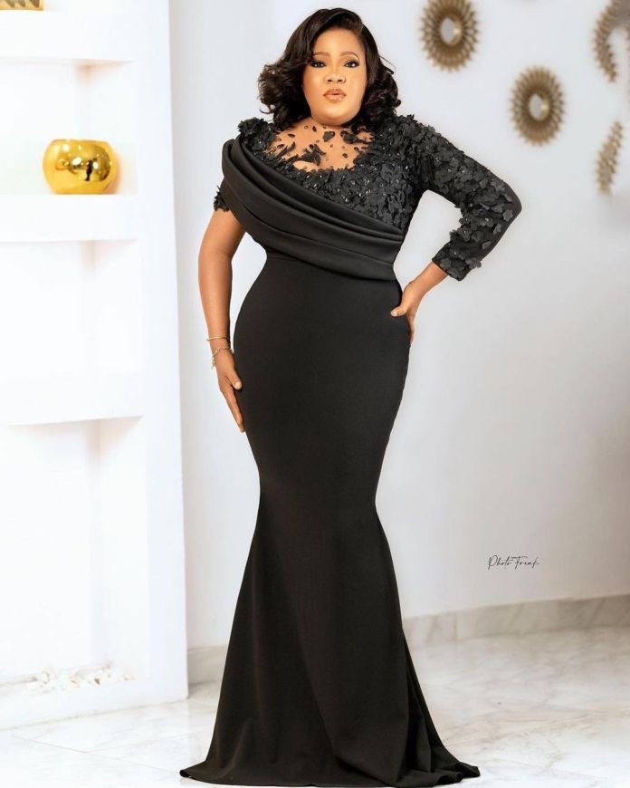 Actress Toyin Abraham, Toke Makinwa, others show us reasons to rock a black wedding gown