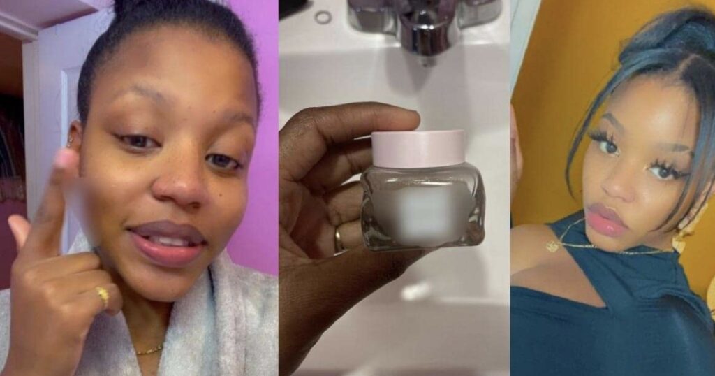 “It works, see the glow” – Lady declares after rubbing friend’s sp3rm on her face; says she won’t have to buy expensive creams again (video)