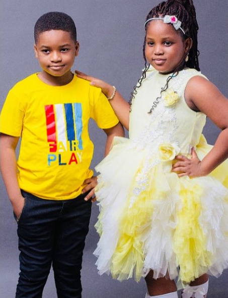 Actress Bukola Arugba and Damola Olatunji celebrate their twins birthday today (Video)