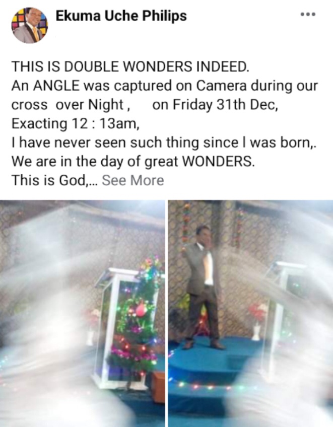 Nigerian Pastor Shares Photos Of “Angel” Captured On Camera In His Church