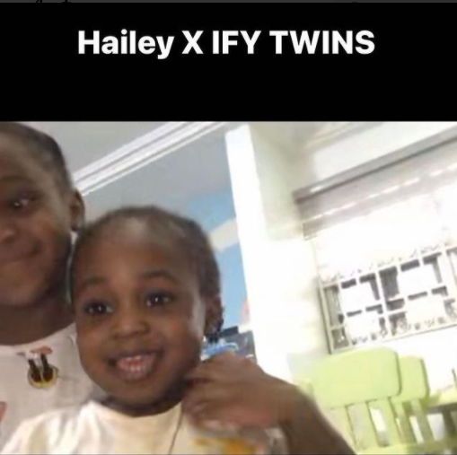 “They are identical” Nigerians react to photo of Davido’s Hailey and Ifeanyi