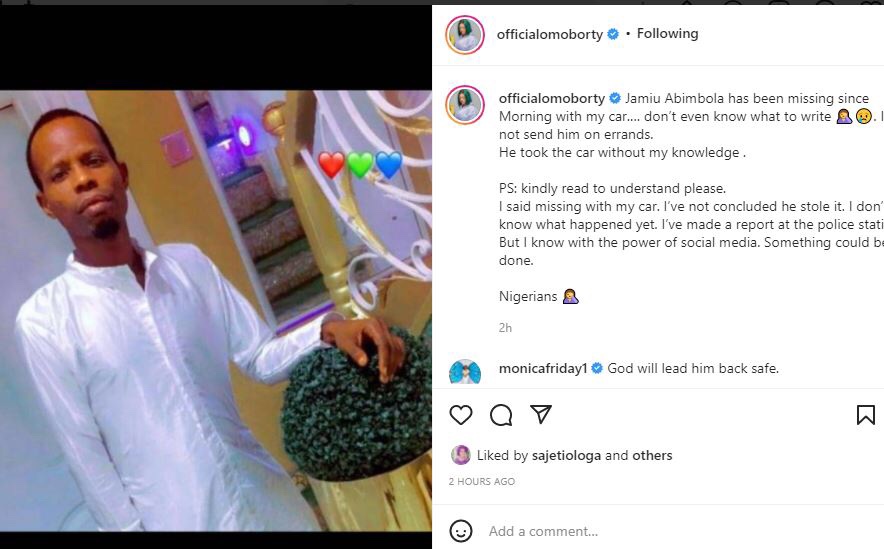 Actress Biodun Okeowo cries out after her driver did the unexpected to her