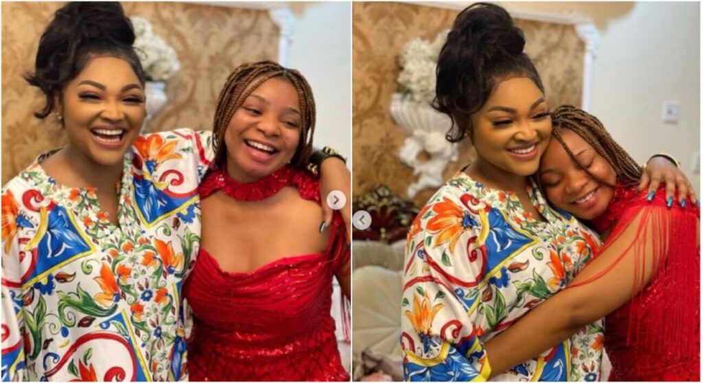 Actress Mercy Aigbe’s smile for joy as BBNaija’s Queen surprises her